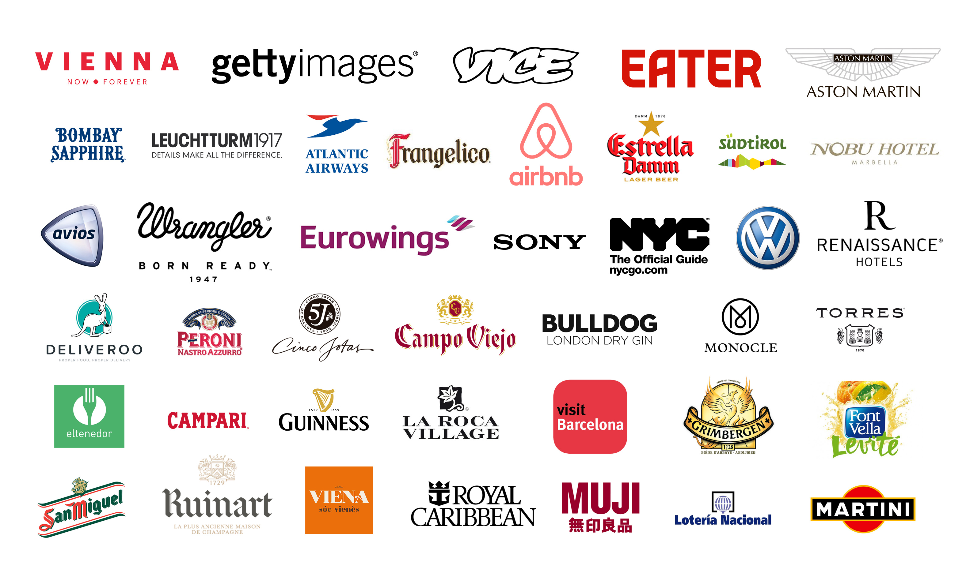 list of brands sam zucker has done work with